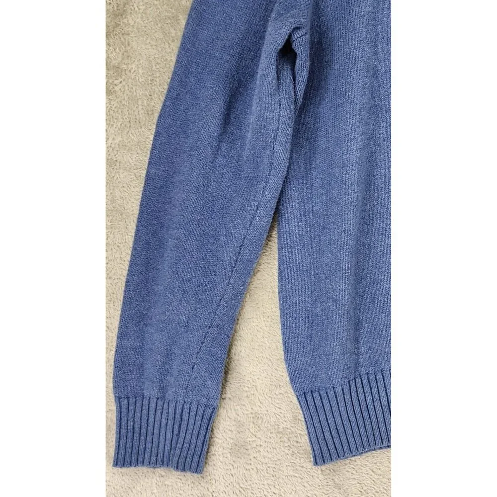 Polo by Ralph Lauren Sweater Mens XL Blue 1/4 Button Long Sleeve Preppy Vintage